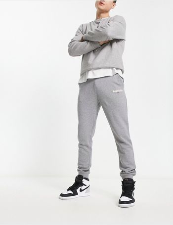 Napapijri Malis small logo fleece joggers in grey