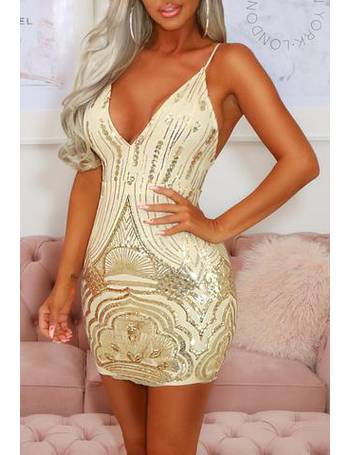 platinum love rose gold sequin long sleeve mini dress