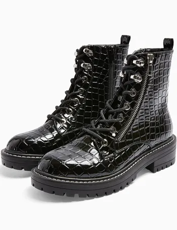 Topshop croc online boots