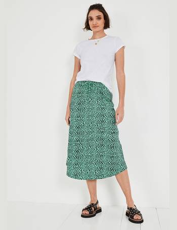 Hush santana leopard midi skirt green sale