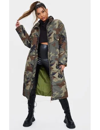 camo womens puffer jacket