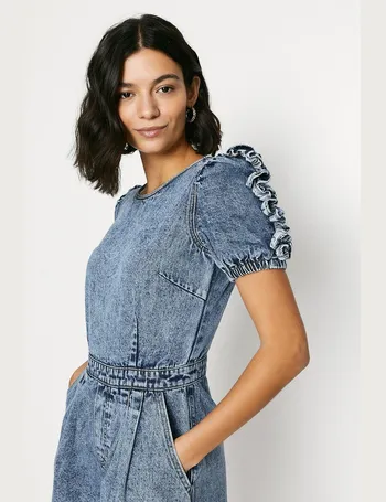 oasis structured denim jumpsuit