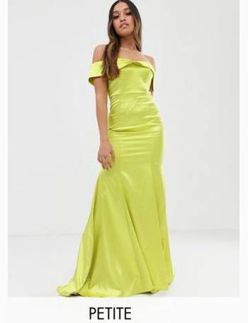 dolly & delicious petite plunge front embellished maxi dress with high thigh split in ice blue