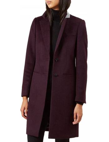 Hobbs evalina coat clearance burgundy