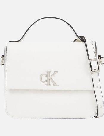 Calvin Klein Jeans reissue logo crossbody camera bag in white