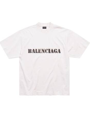 Shop Balenciaga Men's White T-shirts up to 75% Off