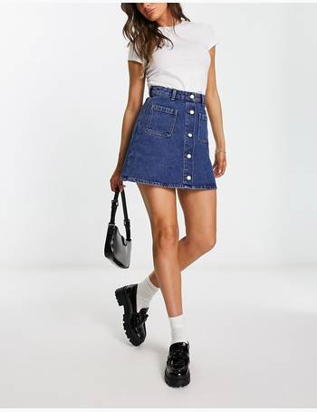 Monki a outlet line denim skirt