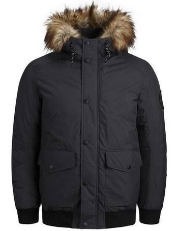 jack and jones parka with faux fur hood