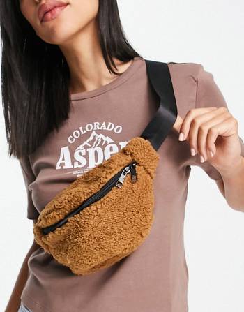 ASOS DESIGN bum bag in teddy borg