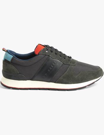 lhenstr textile and suede trainers