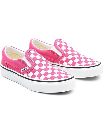 checkered rainbow vans slip ons