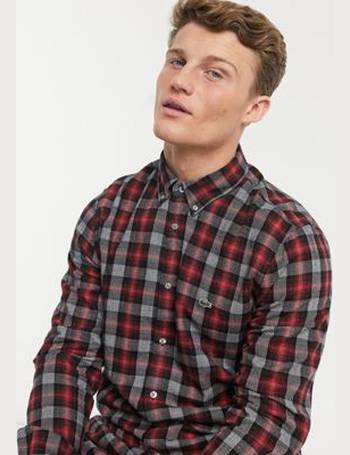 lacoste men's plaid shirt