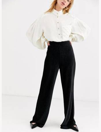  Other Stories Leather Flared Trousers in Black