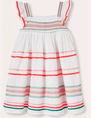 Details about   NWOT Mini Boden Girls Retro Striped Stripy Flower Jersey Applique Dress 6-7 y 