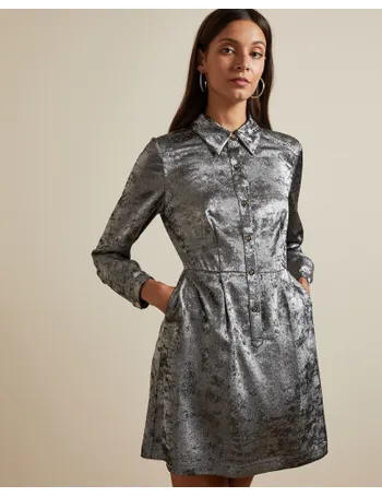 ted baker metallic dress