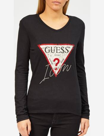 guess long sleeve t shirt womens