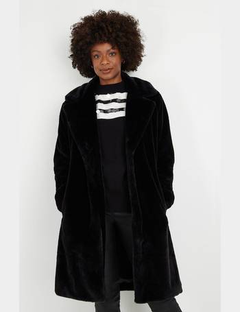 wallis petite faux fur coat