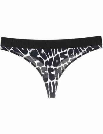 Moschino graphic-print Cotton Thong - Farfetch