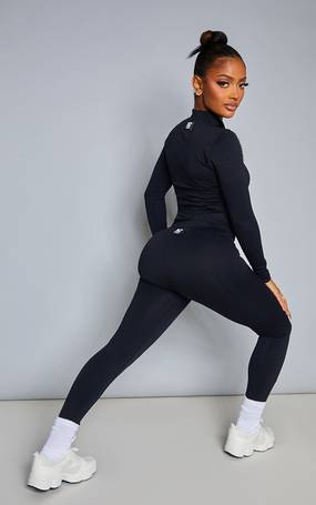 Shop PrettyLittleThing Womens Black Gym Leggings up to 80% Off