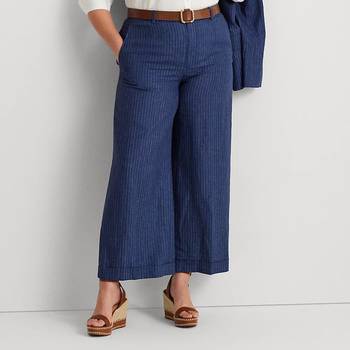 Shop Ralph Lauren Women's Wide Leg Linen Trousers up to 70% Off