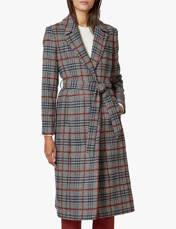 sophili double breasted checked coat