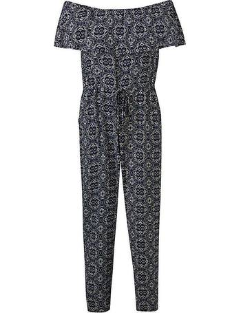 apricot banana leaf print jumpsuit