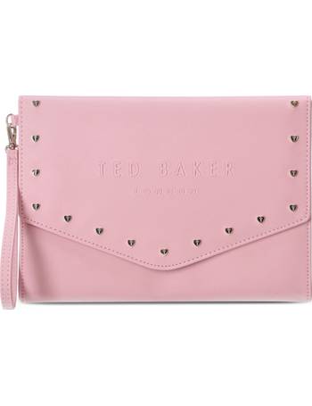 Ted Baker Harliee bow envelope clutch bag in pink