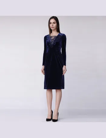 blue velvet dress debenhams