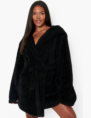 womens black dressing gown