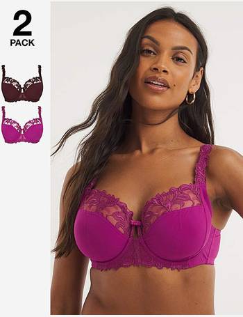Pretty Secrets 2 Pack Sarah Dusky Pink/Blush Full Cup Non Wired Bras