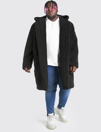 Boohooman fur outlet coat