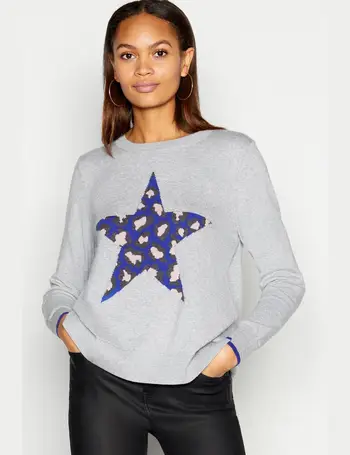 women's star print jumper