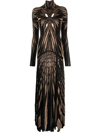 Roberto Cavalli leopard-print Plunge Midi Dress - Farfetch