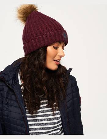 superdry bobble hat womens