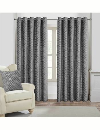 Symmetrical Soft Touch Fully Lined Ready Made Eyelet Curtains Or Cushion Cover 