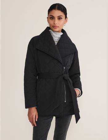 Phase eight gretyl illusion shop panel puffer coat navy