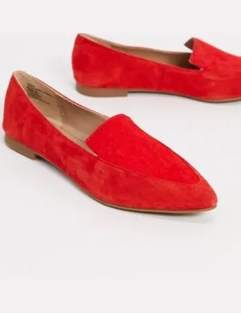 red steve madden loafers