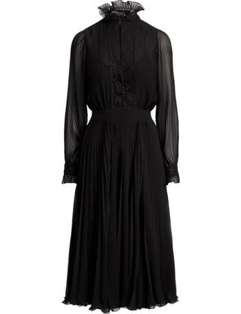 ralph lauren pleated georgette dress