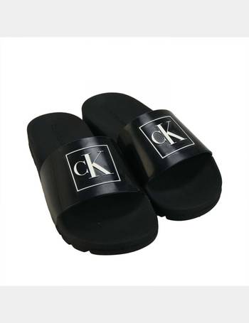 Shop Calvin Klein Black Sliders for Women up to 85 Off DealDoodle