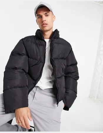 asos black puffer jacket