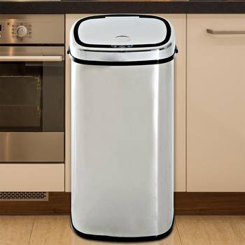 HOMCOM Recycle Waste Bin 40L Sorter Kitchen Recycle Waste Bin Pull ABS  Silver