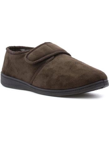 Shoe zone sales mens velcro slippers