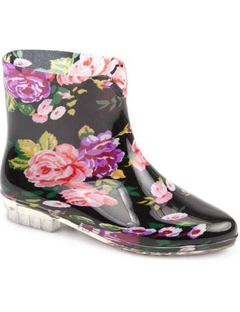 Pavers Wellington Boots for Women | flowery, ankle | DealDoodle