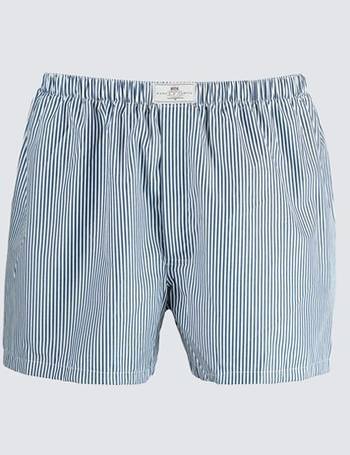 Light Blue Bengal Stripe Cotton Boxer Shorts