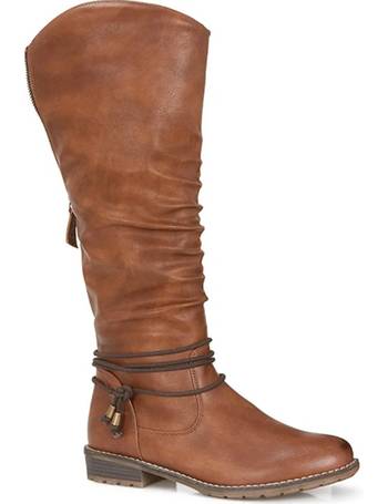 pavers leather knee high boots