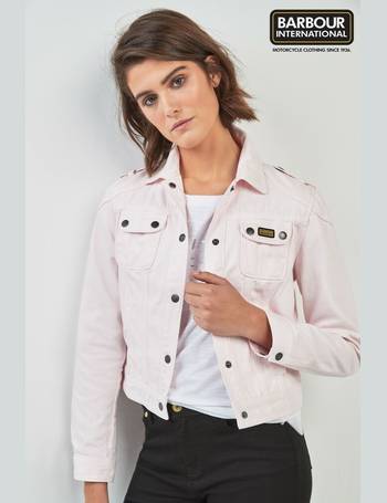 barbour pink denim jacket