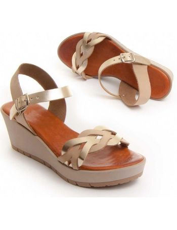 Shop Purapiel Women's Gold Sandals up to 85% Off