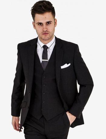 slaters men's black suits