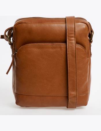 Tan Leather Cross Body Bag from TK Maxx