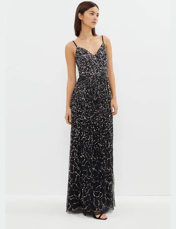 Coast Sequin Embellished Cami Maxi Dress, Black/Multi - Dresses